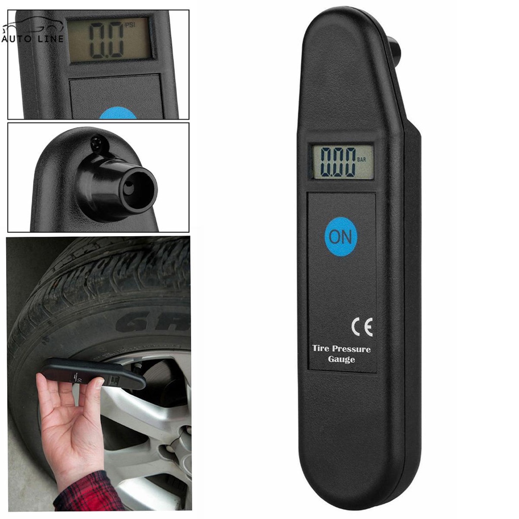 Đồng Hồ Đo Áp Suất Lốp Xe Kỹ Thuật Số 0-150PSI PSI / KPA / BAR C2399