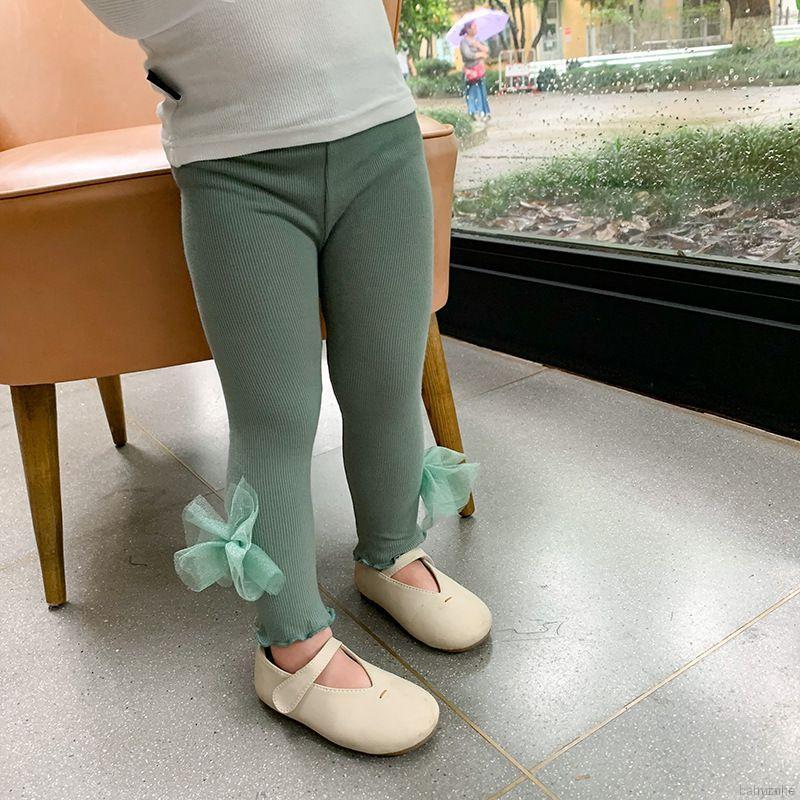 Quần Legging Phối Nơ Xinh Xắn Cho Bé Gái Từ 1-7 Tuổi