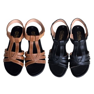 Dép sandal nữ đế bệt cao 2.5cm da bò cao cấp TH_SD0111