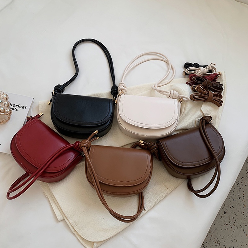 Túi đeo chéo IELGY màu sắc đơn giản phong cách retro thời trang dành cho nữ