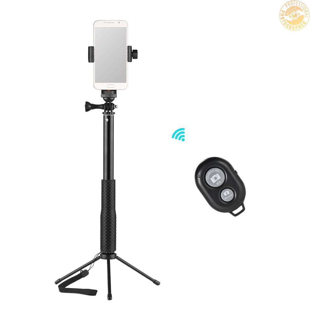 Gậy Chụp Ảnh Selfie Có Giá Đỡ Ba Chân Mini Để Bàn Điều Khiển Từ Xa Cho Máy Ảnh Gopro Hero 5 / 4 / 3 + / 3 Action Camera Ricoh Theta S, M15s Compact Wi 100mm