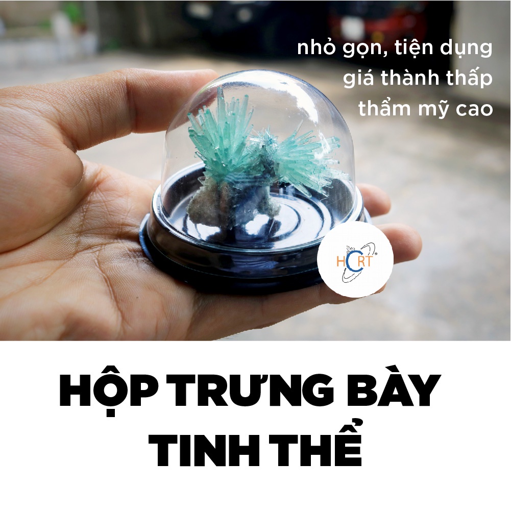 Hộp nắp cầu trưng bày tinh thể, đựng bánh,...