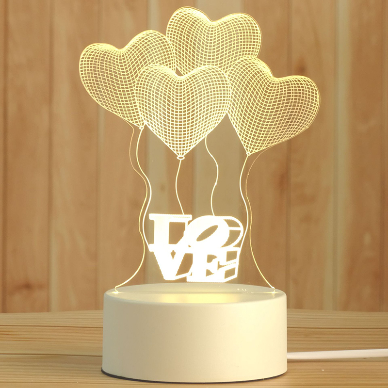Đèn Ngủ Để Bàn 3d Sạc Usb Tiện Dụng