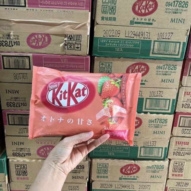 Bánh KitKat Nhật Bản đủ vị trà xanh , socola , truyền thống , dâu Date T9/2022