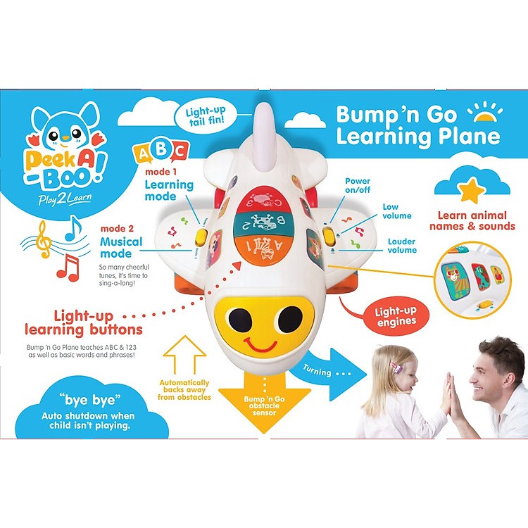 Máy bay Learning Plane Bump'n Go My Kingdom có nhạc, đèn, di chuyển được (tặng kèm pin)