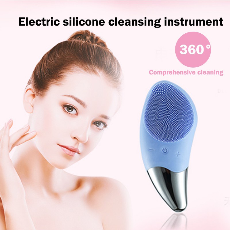 Máy massage rửa mặt 3 in 1 SONIC FACIAL BRUSH cao cấp,sạc usb,chống nước,rung siêu âm làm sạch 3 cấp