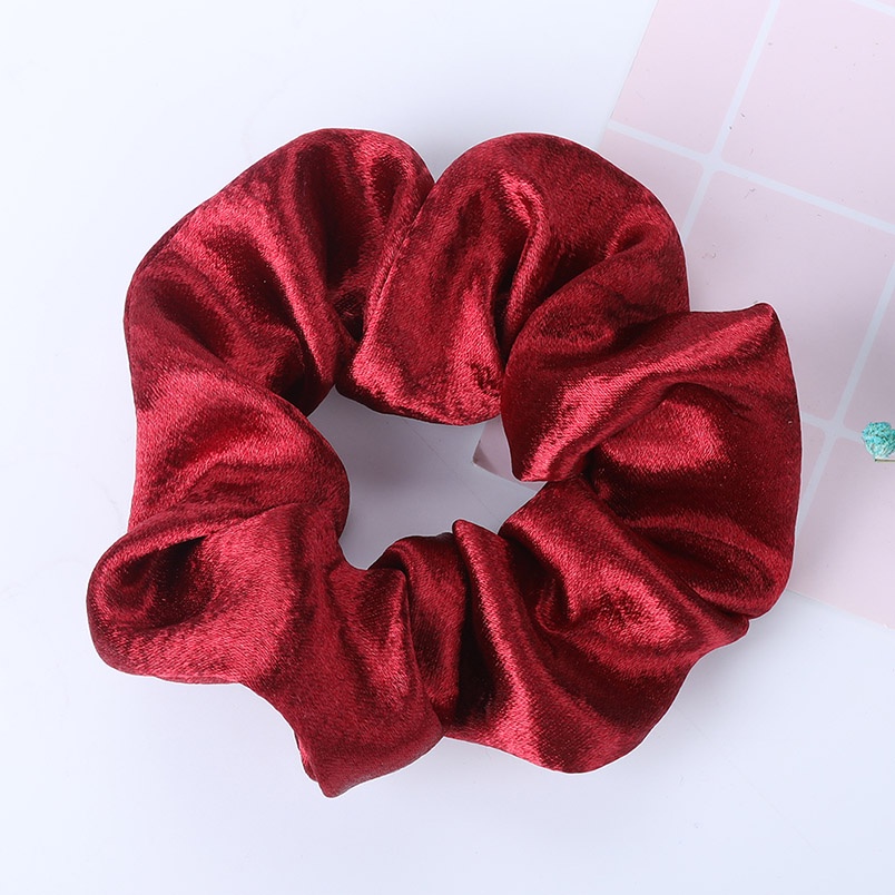 Dây buộc tóc Haimeikang bằng satin lớn màu sắc chân thực thiết kế đơn giản hợp thời trang cho nữ