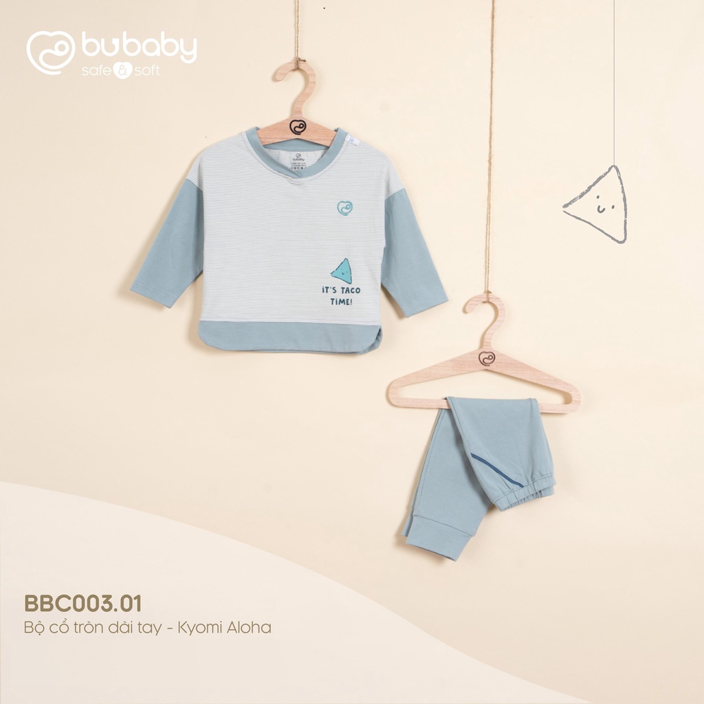 Bộ quần áo dài tay Bamboo Cotton Bu, Bu baby cho bé 6m - 4Y