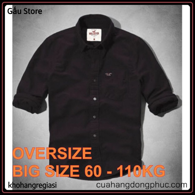 Áo sơ mi nam GẤU 194 cổ thuyền tay dài vải lụa mềm mại, ít nhăn - chuẩn form regular fit sang trọng - Hollister BigSize | BigBuy360 - bigbuy360.vn