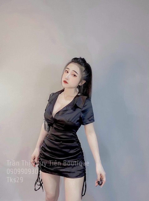 Đầm sơ mi dây rút body bigsize 55kg-90kg 💋💋 mua 10 được quà tặng