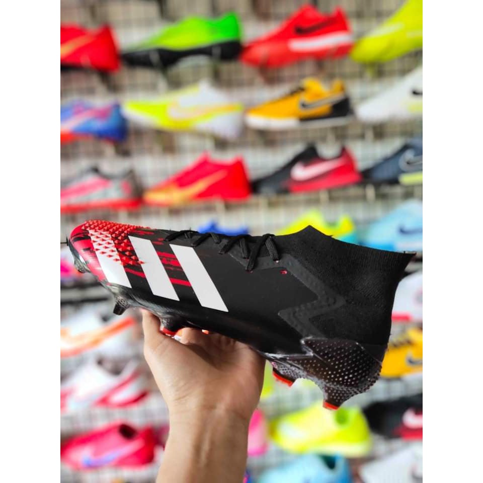 Giày đá bóng sân cỏ tự nhiên Adidas Predator Mutator 20.1 FG Đen Đỏ