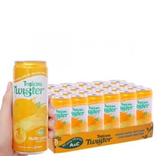 Thùng nước cam ép twister 24 lon 320 ml