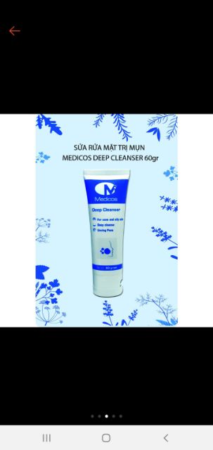 Sữa rửa mặt Medicos Deep Cleanser - giảm nhờn, ngăn ngừa mụn