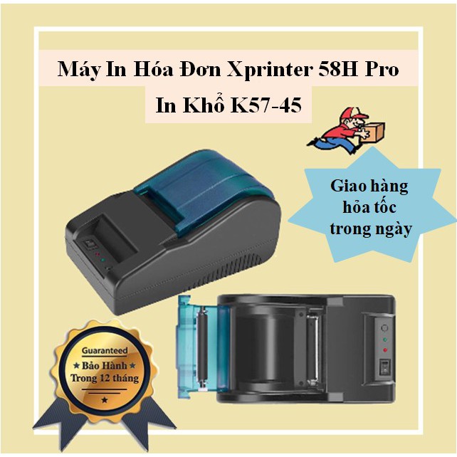 Máy in hóa đơn XP-58H Pro in khổ giấy K57