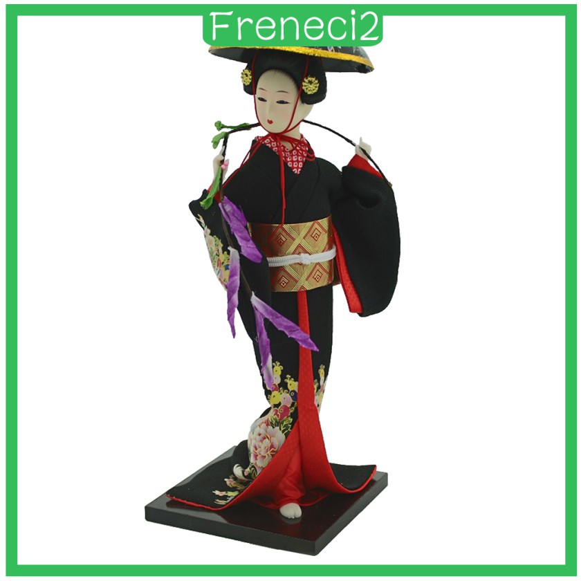 Búp Bê Geisha Mặc Kimono Nhật Bản Dễ Thương 12 Inch