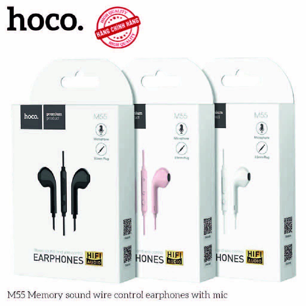 Tai Nghe Ho.co ⚡ Tai Nghe Ho.co M.55 Có Dây Nhét Tai Siêu Hay Có Mic - Bảo Hành 6 Tháng FULLBOX - bb.case99