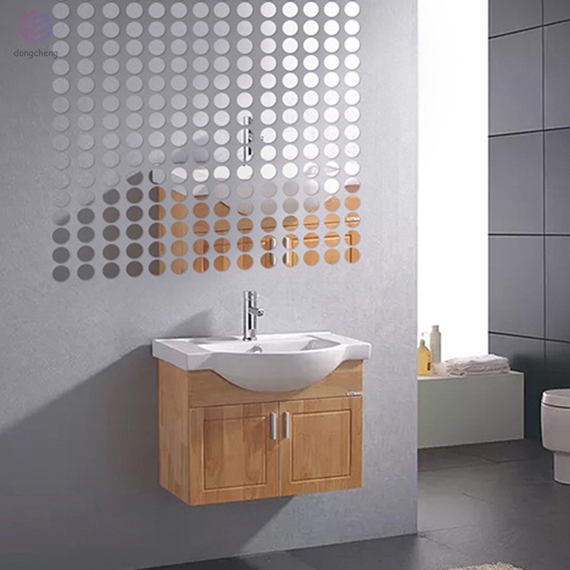 Miếng Dán Tường Tráng Gương Phản Quang Tự Dính Chống Thấm Nước Trang Trí Nhà Tắm