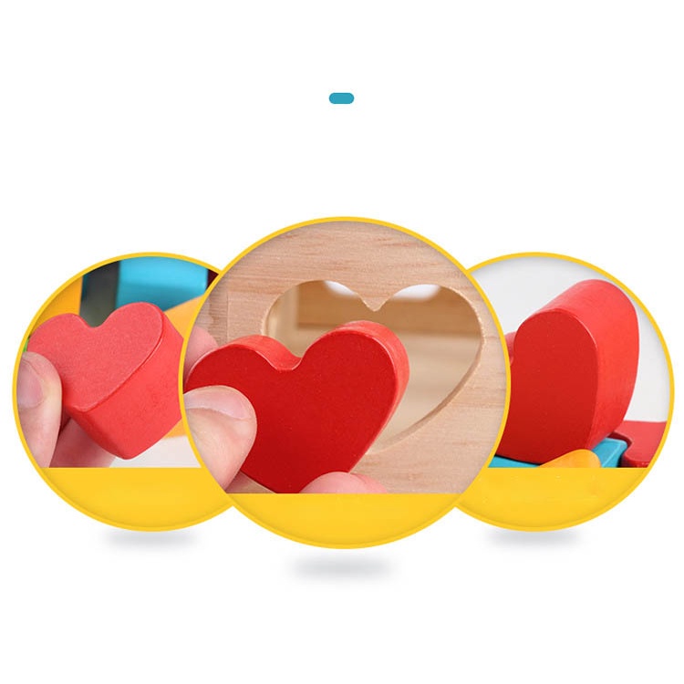 Xe thả hình khối bằng gỗ, thả hình khối xe kéo thae hình khối cho bé Fireman kids