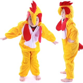 Alloween Trẻ em Trang phục Biểu diễn Trang phục Hoạt hình Bộ động vật Quần áo Động vật Hoàng đạo Trang phục Gà trống Lớn