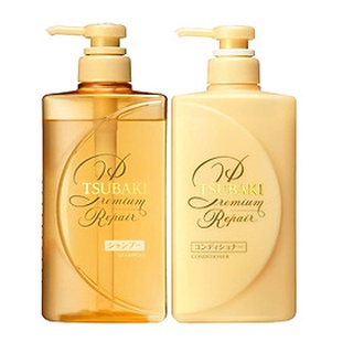 Bộ đôi gội xả Dưỡng tóc bóng mượt Premium Moist Tsubaki