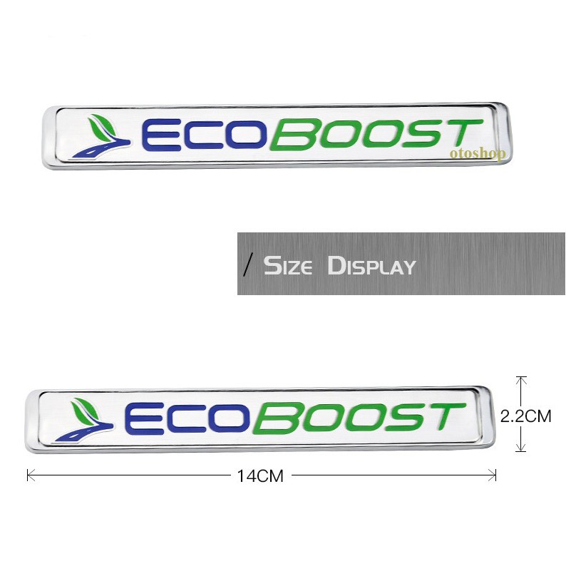 Tem chữ ECOBOOST trang trí xe