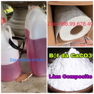 [Combo] Nhựa Composite+Sợi Thuỷ Tinh+Bột Đá+tặng xúc tác