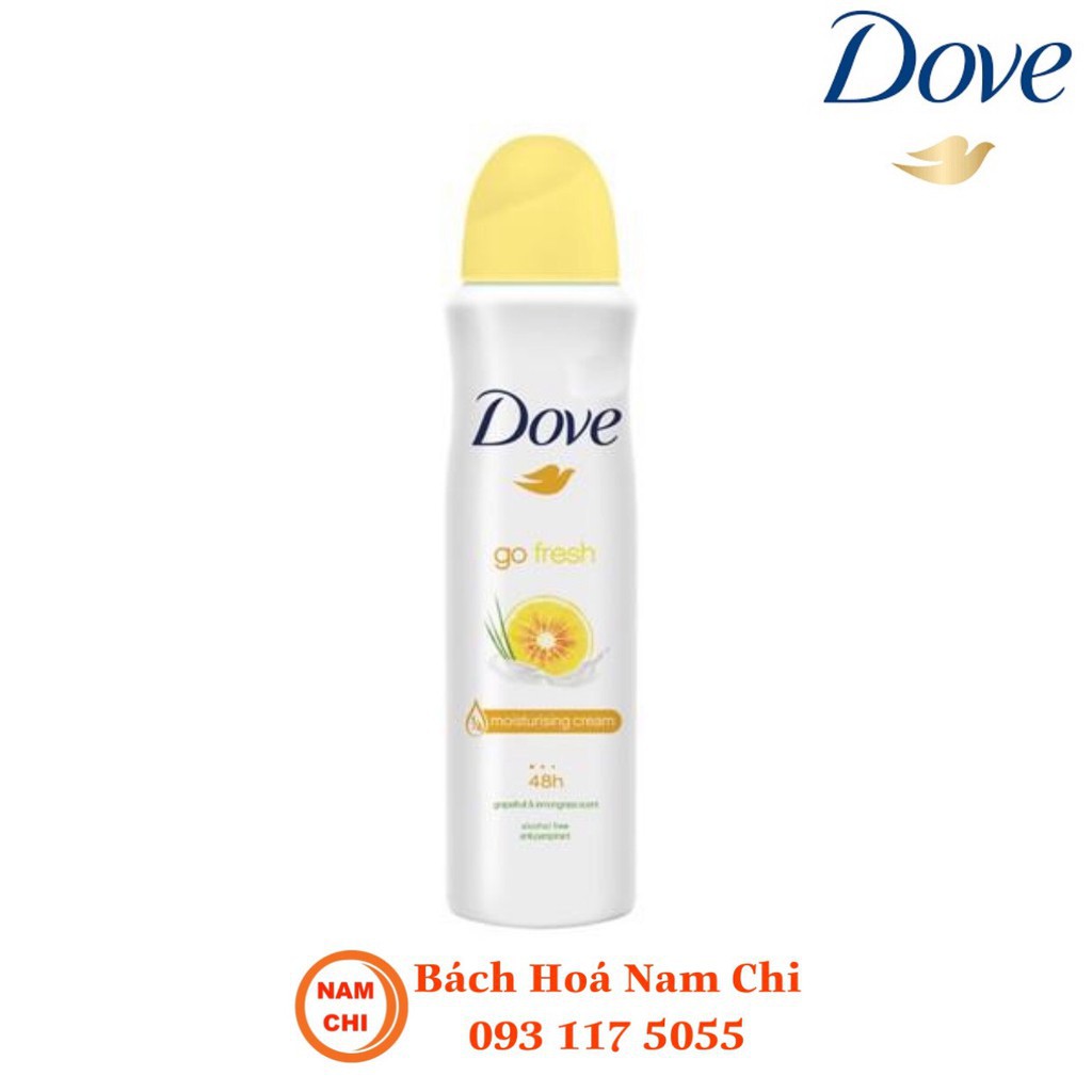 [20 MÙI] Xịt Khử Mùi DOVE GO FRESH Aerosol Deodorants 150ml Hàng Châu Âu Made In UK Thơm Mát Khô Thoáng Cả Ngày Dài