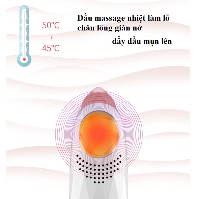 Máy hút mụn đầu đen  chính hãng OLIVA - dụng cụ làm sạch lỗ chân lông giúp hút mụn cám, mụn đầu đen