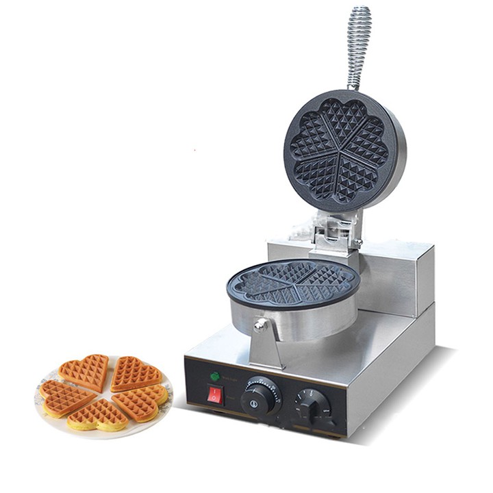 Máy làm bánh Waffle, Nướng bánh kẹp tổ ong khuôn trái tim Công nghiệp