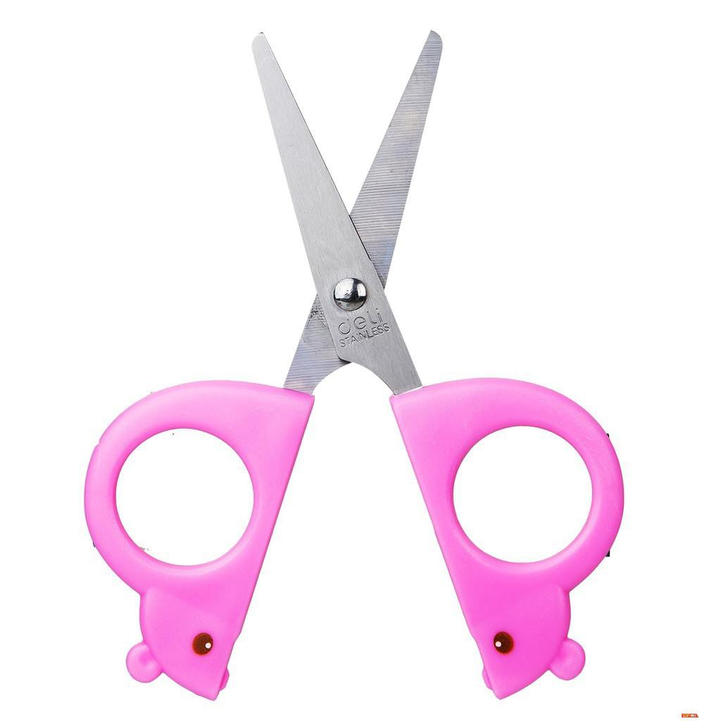 Kéo Thủ Công Học Sinh Có Nắp Đậy 5 Inch DELI | E6032