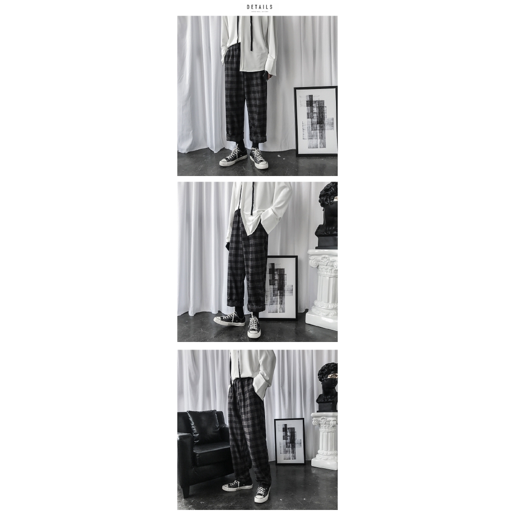 Quần Dài Ống Rộng Họa Tiết Sọc Caro Thời Trang Cho Nam | BigBuy360 - bigbuy360.vn