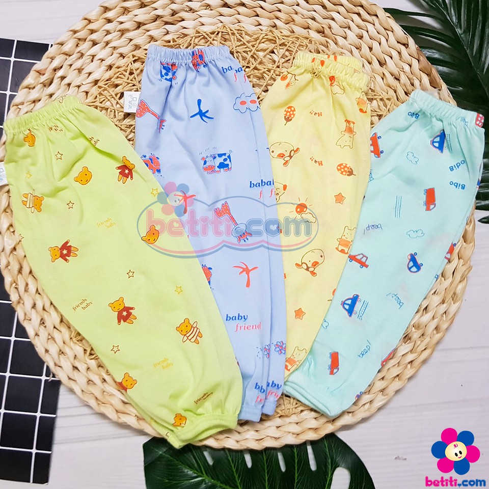 Quần Dài Sơ Sinh Cho Bé Cotton In Họa Tiết Đáng Yêu