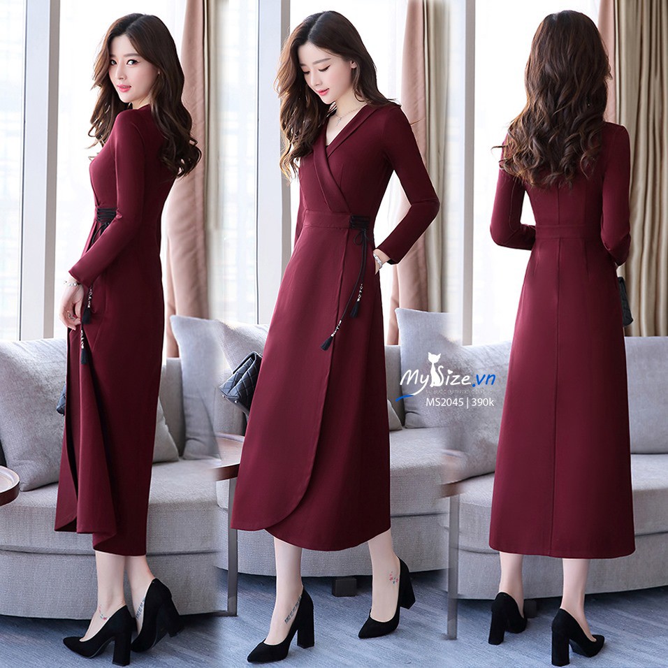 ĐẦM ÔM DÂY RÚT EO MS2045