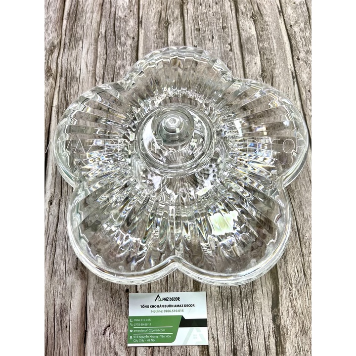 GIẢM SẬP SÀN Khay hộp đựng bánh kẹo có nắp đẹp hoa quả sấy khô 6 ngăn nhựa trong Acrylic cao cấp kiểu dáng sang trọng