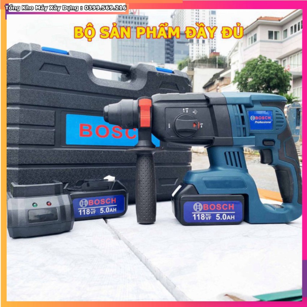 HOT ƯU ĐÃI Máy Khoan Bê Tông Dùng Pin BOSCH 118V 3 Chức Năng HỖ TRỢ BH 1-1 24/7 Lỗi 1 đổi 1 BH 12th