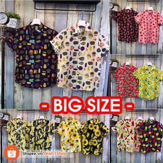 [Yeah1Shop]- Áo sơ mi trái cây (BigSize 85-100kg )