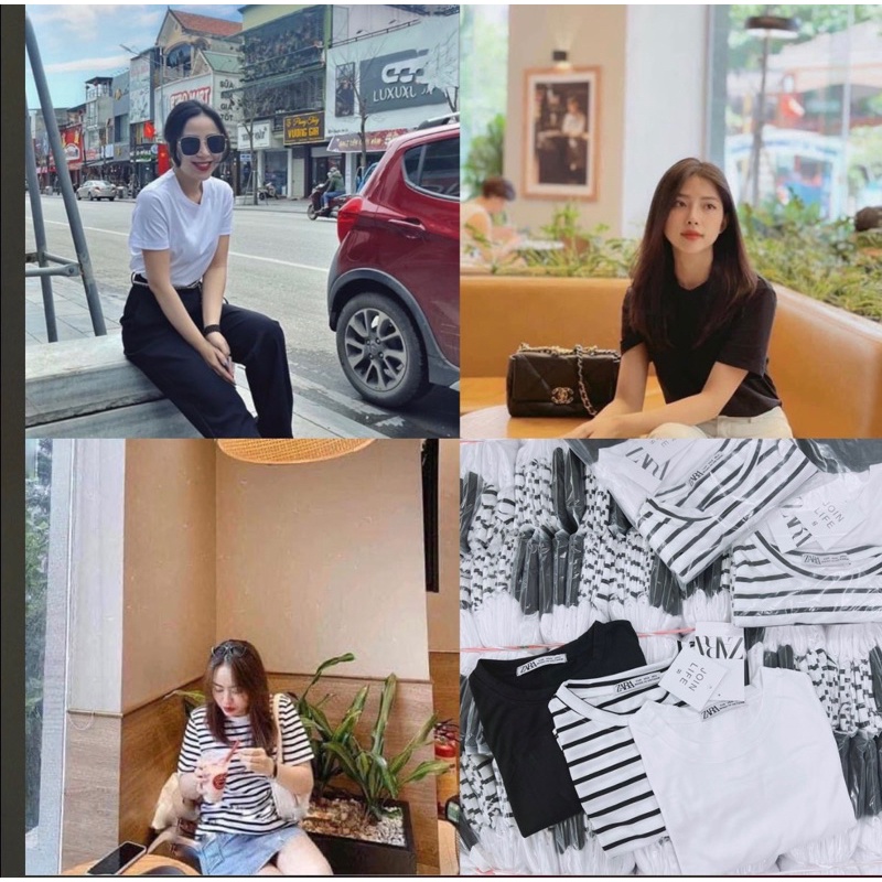 SÉT 3 ÁO PHÔNG COTTON NỮ ZARA.