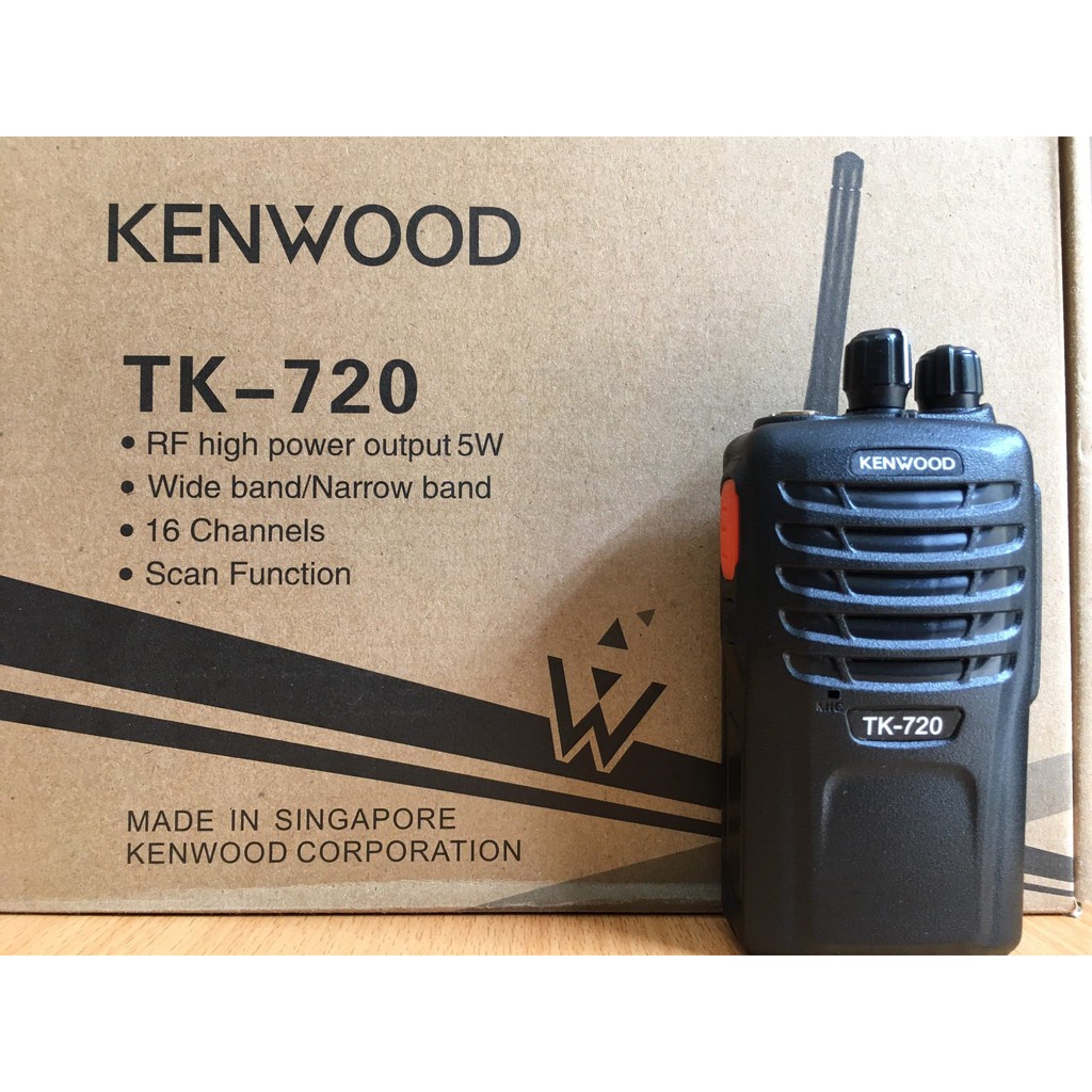 Bộ đàm cầm tay Kenwood TK-720, thiết kế nhỏ gọn độc đáo, chống va đập, chống bụi