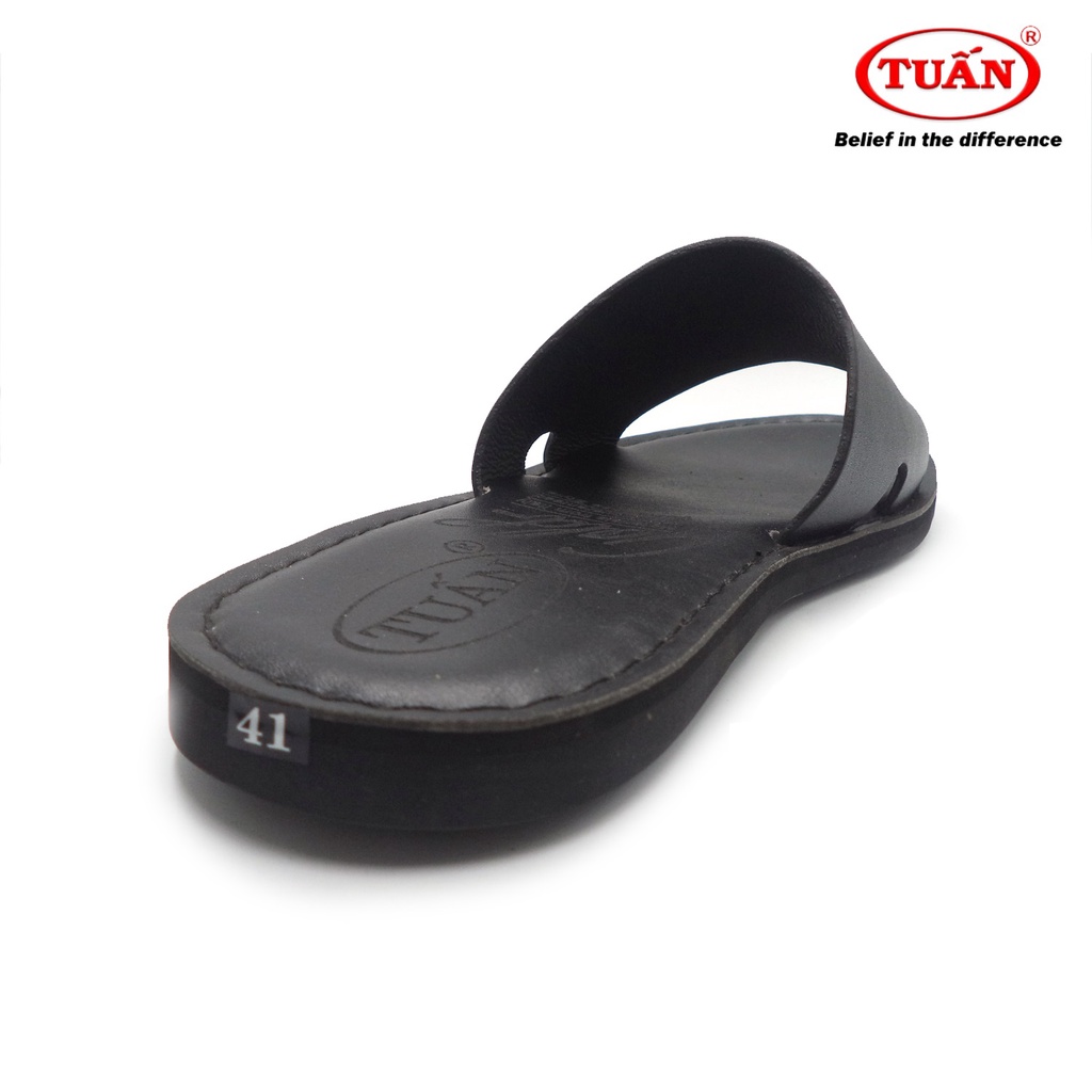 Dép da nam quai bảng ngang thương hiệu Tuấn DXHU-88D