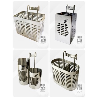 Sus304 ống đựng đũa thìa ống đựng đũa muỗng inox tấm dầy hàng cao cấp