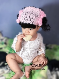 Băng đô tóc giả cho bé 6-36m