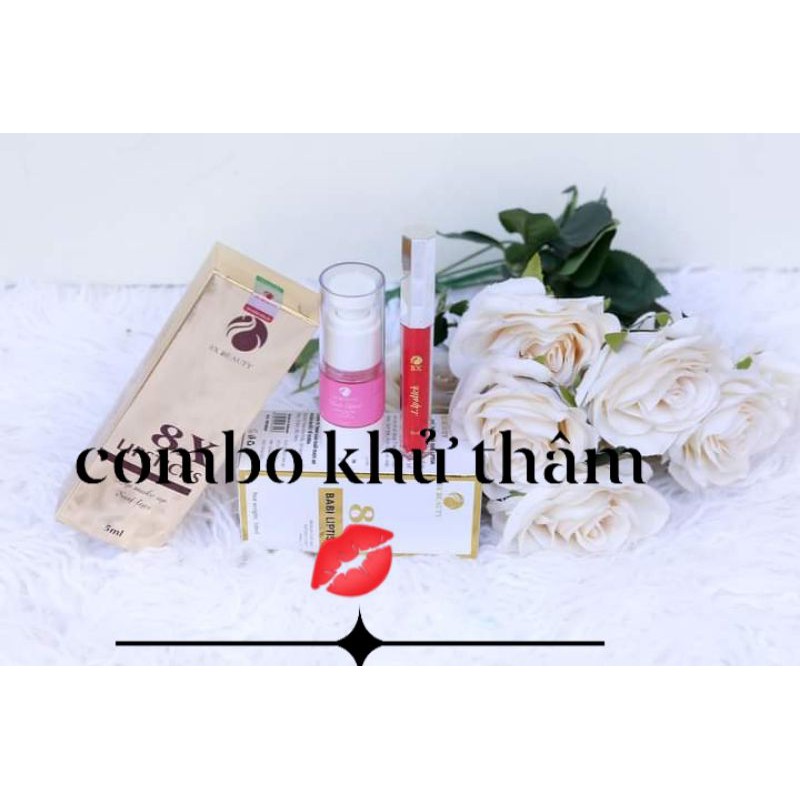 combo khử thâm tặng 1 son kem lì 8x beauty