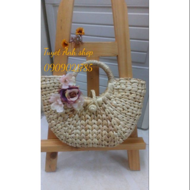 Giỏ xách lục bình cho bé, túi xách lục bình, túi xách nữ thời trang, handmade