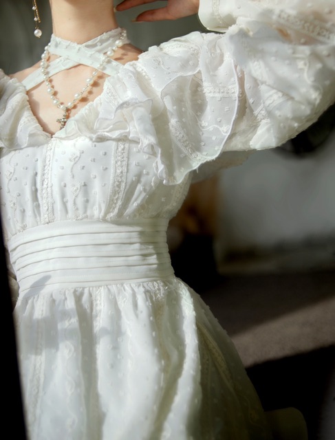 Váy ren trắng thanh lịch - lily dress