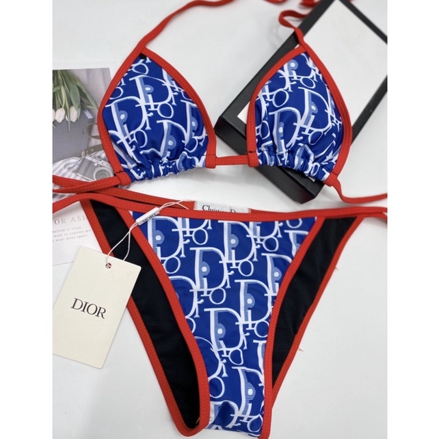 [BKN1029] &lt;BRAND&gt; SET BIKINI DR XANH VIỀN ĐỎ
