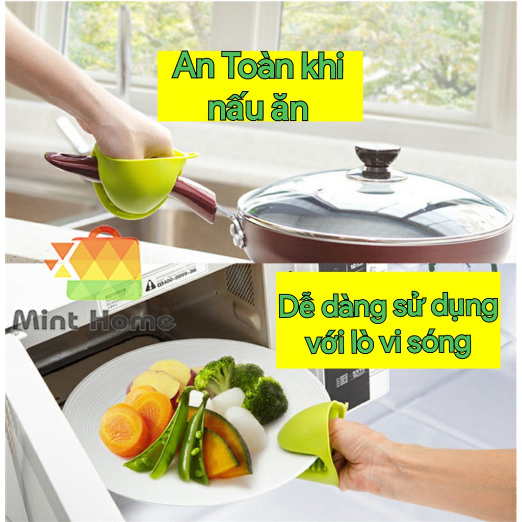 [Mã LIFE1404ALL50K giảm 10% đơn 200K] Găng tay nhấc nồi, nhấc đồ nóng chống phỏng bằng silicon hình mỏ vịt