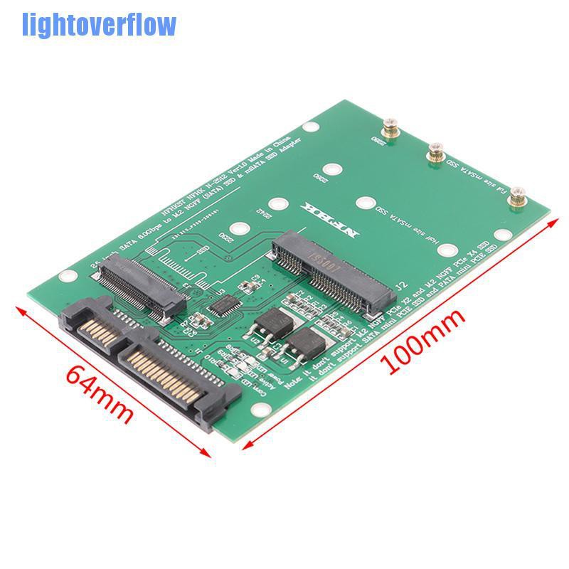 Card chuyển đổi 2.5 Inch M.2 Ngff Msata 2 trong 1 Ssd sang Sata Iii chuyên dụng cho Notebook