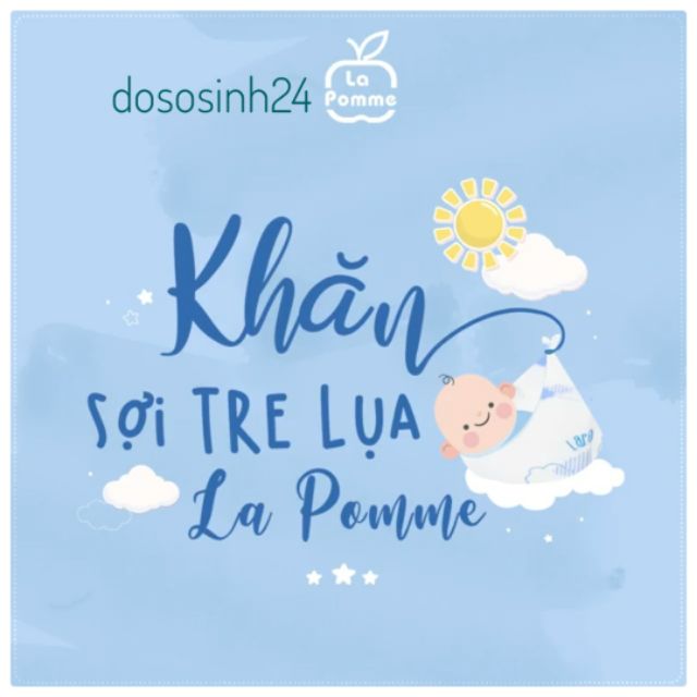 Lapomme - Khăn đa năng sợi tre lụa, mềm mịn mát