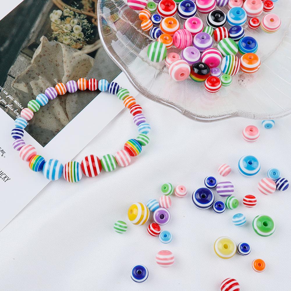 Set 30-50 hạt nhựa hình oval 6mm 8mm 10mm dùng làm trang sức diy