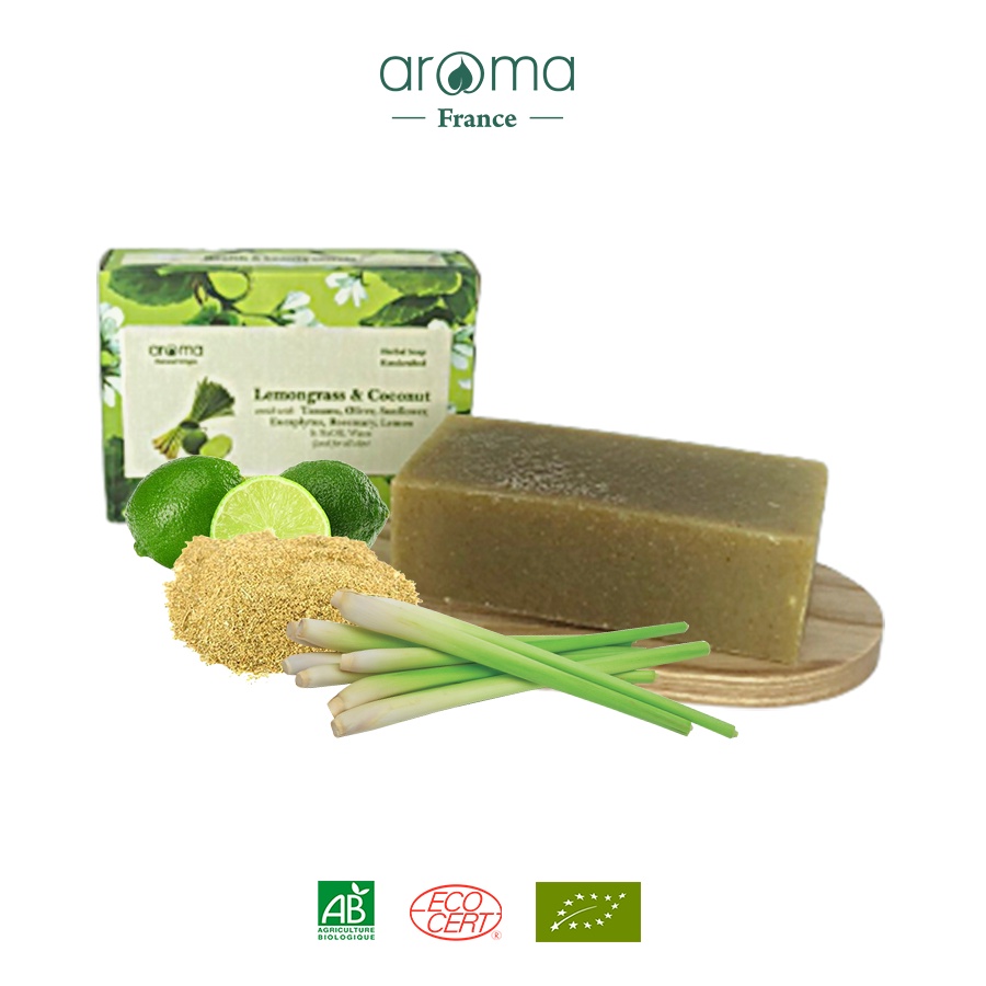 Xà Phòng Thủ Công Sả Chanh Aroma - Lemongrass Handcrafted Soap 100gr